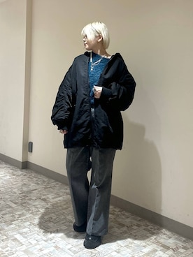 「PAGEBOY（ページボーイ）のモンスターパーカーコート【フード取り外し可能・軽量】（ブルゾン）」を使った、・あさせ・さん（レディース・160cm）の秋コーディネート