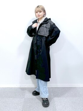 「PAGEBOY（ページボーイ）のアイテム（モッズコート）」を使った、・あさせ・さん（レディース・160cm）の冬コーディネート