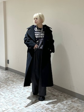 「アイテム（チェスターコート）」を使った、・あさせ・さん（レディース・160cm・20代）の冬コーディネート