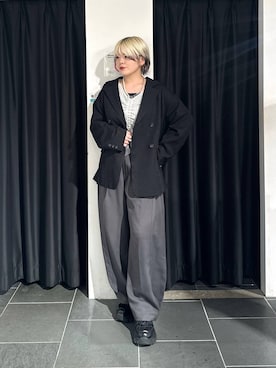 「アイテム（ニット/セーター、シルバー系）」を使った、・あさせ・さん（レディース・160cm）の秋コーディネート