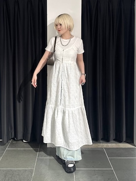 「PAGEBOY（ページボーイ）のスリムレッグフレアデニム【4color/4size】（デニムパンツ、ブルー系）」を使った、・あさせ・さん（レディース・160cm）の春コーディネート