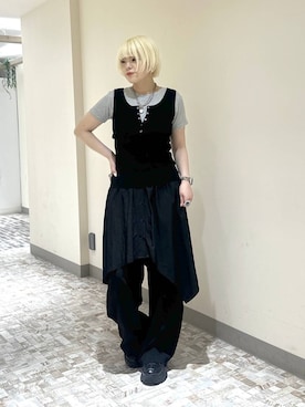 「PAGEBOY（ページボーイ）のアイテム（スラックス）」を使った、・あさせ・さん（レディース・160cm）の春コーディネート