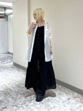 「PAGEBOY（ページボーイ）のスリムレッグフレアデニム【4color/4size】（デニムパンツ、ブルー系）」を使った、・あさせ・さん（レディース・160cm）の春コーディネート