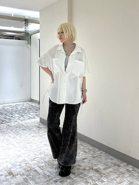 「PAGEBOY（ページボーイ）のプラットチャンキースニーカー（スニーカー、ブラック系）」を使った、・あさせ・さん（レディース・160cm）の春コーディネート