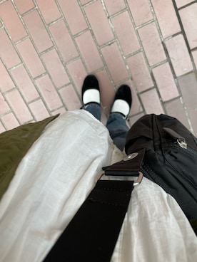 「SVEC（シュベック）のカンフーシューズ kung fu Shoes / ストラップパンプス（バレエシューズ）」を使った、リトルミイさん（レディース・163cm）の春コーディネート