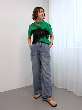 「Drifter（ドリフター）のアイテム（バッグ）」を使った、チーさん（レディース・172cm）の春コーディネート