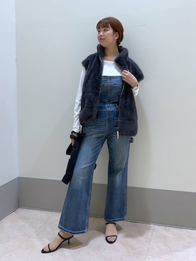 「アイテム（オールインワン・サロペット）」を使った、チーさん（レディース・172cm）の秋コーディネート
