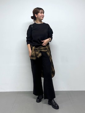 「おでかけ」｜「アイテム（セットアップ）」を使った、チーさん（レディース・172cm）の秋コーディネート