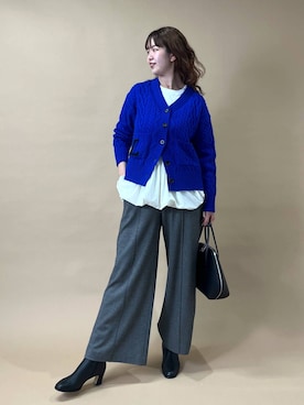 「アイテム（トートバッグ）」を使った、チーさん（レディース・172cm）の秋コーディネート