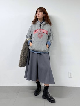 「BARNYARDSTORM（バンヤードストーム）のBARNYARDSTORM / ハイブリッドストレッチブーツ（ブーツ）」を使った、チーさん（レディース・172cm）の秋コーディネート