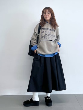 「アイテム（レッグウェア）」を使った、チーさん（レディース・172cm）の秋コーディネート