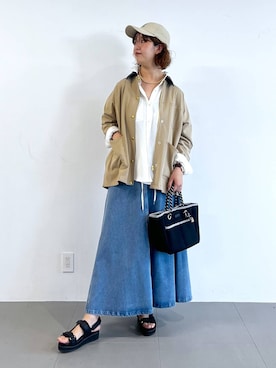 「UNIVERSAL OVERALL（ユニバーサルオーバーオール）のアイテム」を使った、チーさん（レディース・172cm）の冬コーディネート