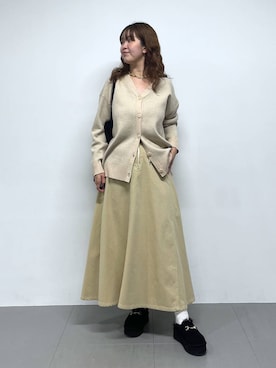 「アイテム（スリッポン）」を使った、チーさん（レディース・172cm・20代）の冬コーディネート