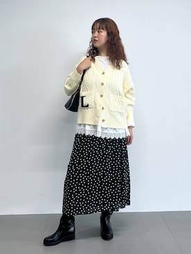 「アイテム（チョーカー）」を使った、チーさん（レディース・172cm）の秋コーディネート