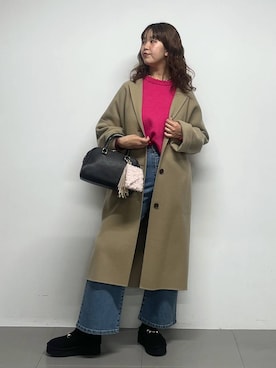 「アイテム（スリッポン）」を使った、チーさん（レディース・172cm・20代）の秋コーディネート