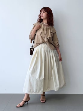 「アイテム（ネックレス）」を使った、チーさん（レディース・172cm）の夏コーディネート