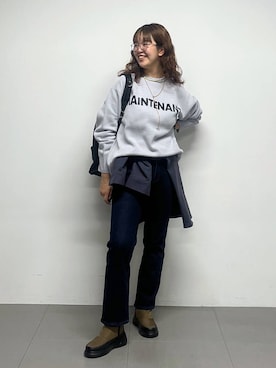 「アイテム（チョーカー）」を使った、チーさん（レディース・172cm）の秋コーディネート