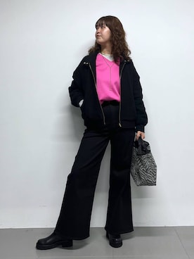 「BARNYARDSTORM（バンヤードストーム）のBARNYARDSTORM / TRスムースVネックプルオーバー/ マシンウォッシャブル 【YouTube「i.style closet」紹介アイテム】（スウェット）」を使った、チーさん（レディース・172cm）の秋コーディネート