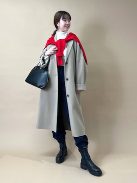 「アイテム（トートバッグ）」を使った、チーさん（レディース・172cm）の秋コーディネート