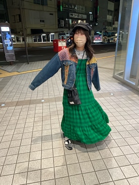 「GRL」｜「アイテム（キャスケット）」を使った、Yunaさん（レディース・160cm）の春コーディネート