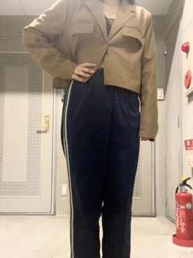 「トラックパンツ」｜まゆこさん（レディース・158cm・10代）の春コーディネート