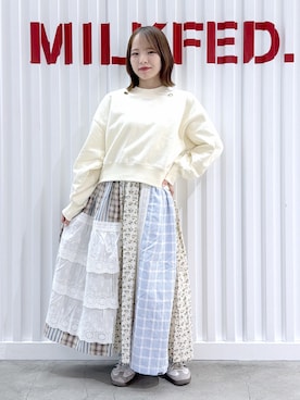 「MILKFED.（ミルクフェド）のアイテム」を使った、まりなさん（レディース・149cm）の冬コーディネート
