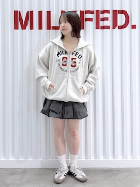 「MILKFED.（ミルクフェド）のアイテム」を使った、まりなさん（レディース・149cm）の夏コーディネート