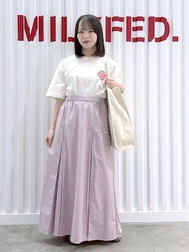 「MILKFED.（ミルクフェド）のアイテム」を使った、まりなさん（レディース・149cm）の夏コーディネート
