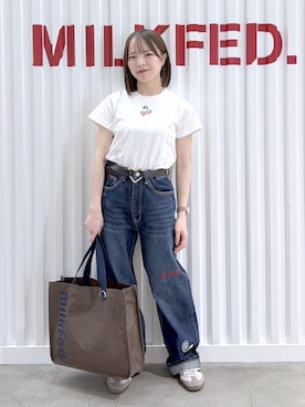 「MILKFED.（ミルクフェド）のアイテム」を使った、まりなさん（レディース・149cm）の春コーディネート