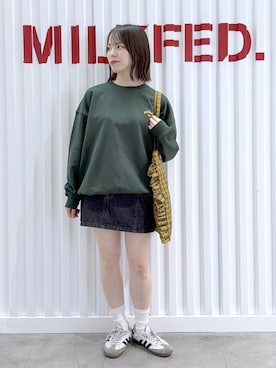 「MILKFED.（ミルクフェド）のアイテム」を使った、まりなさん（レディース・149cm）の夏コーディネート