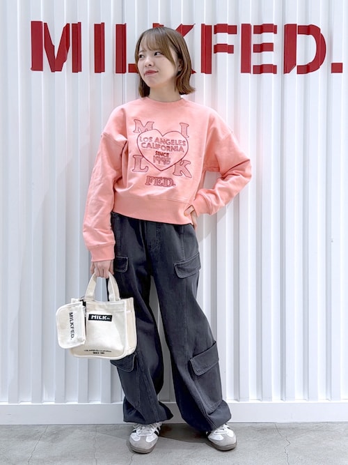 MILKFED.×M!LK Sweat　チャコールグレー M!LK×MILKFED. スウェット MILKFED.（ミルクフェド）の「MOVING LOGO