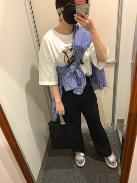 「Adoon plain（アドーンプレーン）のアイテム（バッグ）」を使った、くらさん（レディース・153cm）の秋コーディネート