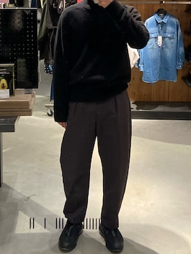 「NIKE（ナイキ）のナイキ エア マックス 95 エッセンシャル ユニセックスシューズ / NIKE AIR MAX 95 ESSENTIAL（スニーカー、ブラック系）」を使った、かうさん（メンズ・173cm）の秋コーディネート