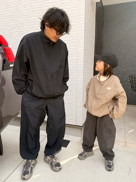 「アイテム（ナイロンジャケット）」を使った、しんぱぱさん（メンズ・110cm）の秋コーディネート