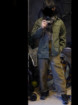 「patagonia」｜「アイテム（ミリタリージャケット）」を使った、MiRaRさん（メンズ・167cm）の冬コーディネート