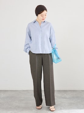 「サックスブルー」｜endoさん（レディース・162cm）の春コーディネート