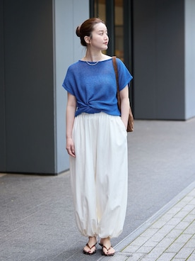 「MOHI（モヒ）のアイテム」を使った、endoさん（レディース・162cm）の夏コーディネート