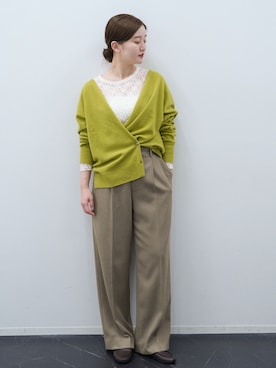 「JVAM（ジェーヴィエーエム）の《追加2》JVAM/ジェイヴィエーエム LOAFER ローファー 32011/PERCY（ローファー、ブラウン系）」を使った、endoさん（レディース・162cm）の夏コーディネート