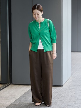 「IENA（イエナ）のアイテム（パンツ）」を使った、endoさん（レディース・162cm）の夏コーディネート