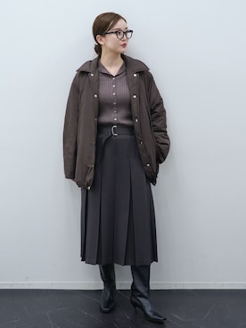 「IENA（イエナ）のリバーシブルキルティングコーチジャケット（その他アウター、ブラウン系）」を使った、endoさん（レディース・162cm）の夏コーディネート