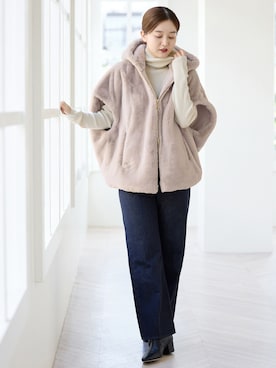 「IENA（イエナ）のクリースデニムパンツ（デニムパンツ、ブルー系）」を使った、endoさん（レディース・162cm）の夏コーディネート