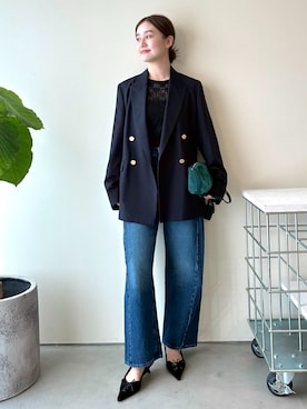 「IENA（イエナ）のアイテム（Tシャツ/カットソー）」を使った、endoさん（レディース・162cm）の夏コーディネート
