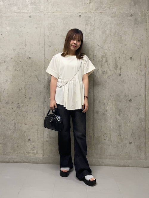 LOWRYS FARM（ローリーズファーム） tシャツ 半袖 ペプラムチュニック