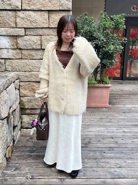 「アイテム（チョーカー）」を使った、楓香さん（レディース・155cm・20代）の秋コーディネート