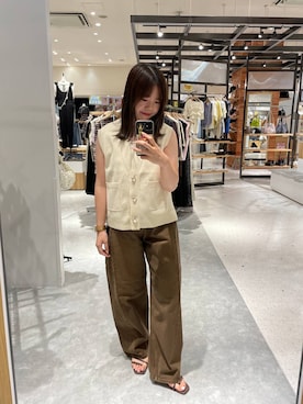 「アイテム（シューズ）」を使った、楓香さん（レディース・155cm・20代）の夏コーディネート
