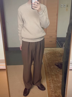 「COMME CA ISM（コムサイズム）のアイテム（シューズ）」を使った、自分用さん（メンズ・174cm）の秋コーディネート