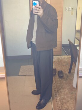「COMME CA ISM（コムサイズム）のアイテム（シューズ）」を使った、自分用さん（メンズ・174cm）の秋コーディネート