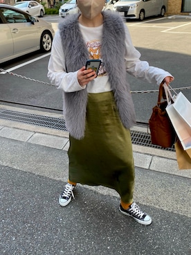 「fifth（フィフス）のアイテム（スカート）」を使った、なしさん（レディース・170cm）の春コーディネート