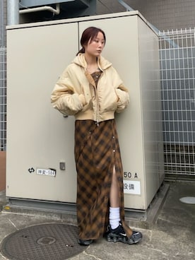 「MAISON SPECIAL（メゾンスペシャル）のアイテム（MA-1）」を使った、MAISON SPECIALさん（レディース・157cm）の夏コーディネート