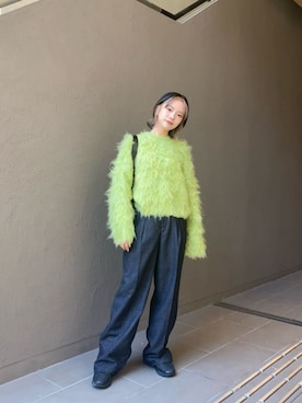 MAISON SPECIAL ライトグリーン ニットセーター MAISON SPECIAL｜メゾン スペシャルのニット/セーター（グリーン